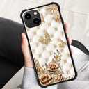 ZHEGAILIAN for iPhone 14 Case, Military-Grade Protection, All-Around Shockproof Corners, Anti-Scratch Phone Case for iPhone 14 - Diamond Butterfly