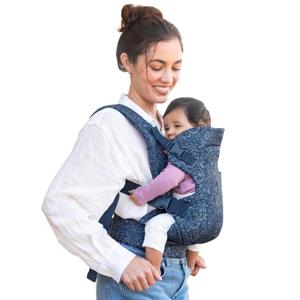 Infantino Flip 4-in-1 Convertible Baby Carrier, Adjustable, Ergonomic Hands Free Babywearing, Registry Essential, Carrier for Newborn to Toddler, Floral Navy
