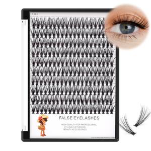BODERMINCER 20D 8-20mm To Choose 8-10-12-14mm MIX/14-16-18-20mm Mixed Individual Cluster Eyelashes False Eyelash Extensions Individual Eyelash Bunche DIY at Home (20D-19mm)