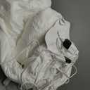 Electric Heated Mattress Pad Queen Size Dual Control Bed Warmer, Deep Pocket, Side Storage Pouch for Controller, Machine Washable, Waffle Jacquard, 60"x80", White