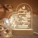 2 x 3D Illusion Lamp I Love You Night Light for Best Friend, Sister, Women - Soft Warm White LED Wooden Table Lamp