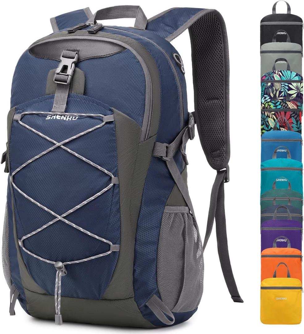 40L Hiking Backpack Lightweight Daypack Waterproof Travel Camping Backpack for Men Women Sport Packable (40L-0.9lb, A5-royal Blue)