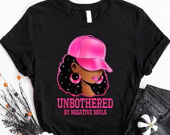African American Afro Queen Sassy Black Woman Unbothered TShirt, S