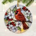 2 x Red Cardinal Ornament | Christmas Ornaments, Christmas Decorations, Hanging Ornaments for Tree, Red Bird Decor Gift | Cardinal Memorial Gifts, Bird Lover Gifts | Gift Exchange Ideas