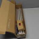 TONIAL Curtain Rod 32 to 58 Inch(2.6-4.8ft), Telescoping Splicing 3/4 Drapery Rods for Windows 20 yo 54 Inches, Decorative Single Rod with Small Cap Finial, Silver