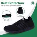 Hike Barefoot Shoes Wide Toe Box Shoes for Women Men Footwear, Minimalist Zero Drop Non-Slip Walking Sneakers, Lightweight Comfortable Casual Shoe Training Running Gym Fashion Sneakers (A1-black)