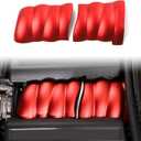LLKUANG Car Intake Manifold Cover Molding Kit Compatible with Chevrolet Corvette C6 2005-2013,Aluminum Alloy Engine Compartment Intake Manifold Decoration Accessories,2PCS (Red)