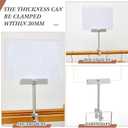 FoldTier 3 Set Aluminum Alloy Sign Clamp with 5.5 x 7 Inch Acrylic Frame Clip on Rotatable Holding Clamp for Clothing Stores Price Tag Office (Silver)