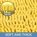 Bcoimo 30x20 Chenille Bath Mat Non-Slip with Backing Bath Rug Ultra-Absorbent and Machine Washable Bathroom Mat Quick-Dry Design. Ideal for Bathroom Shower and Tub Areas