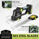 Saker Cordless Hedge Trimmer-20V Electric Shrub Trimmer Grass Shears Handheld Grass Cutter, Hedge Shear with 2 PCS Rechargeable Battery and Charger for Garden, Lawn