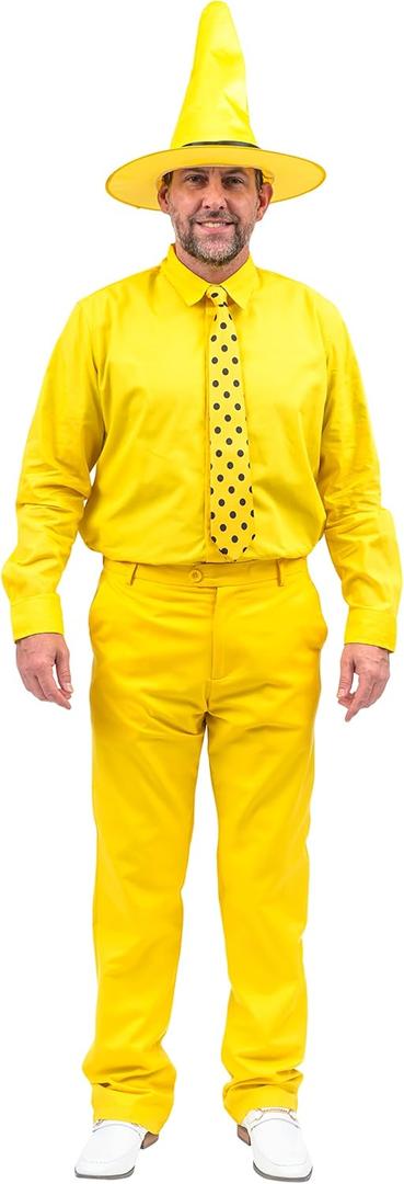 Curious Monkey Man in The Yellow Hat Costume Halloween Costume Cosplay (XX-Large)