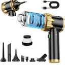 Car Vacuum Portable Cordless - Handheld Vacuum Cleaner with 16000PA Strong Suction, 7-in-1 Air Duster/Blower, Rechargeable Mini Vacuum with Long Battery, Multi-Nozzles for Car,Home, Office, Pet