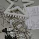 PUHONG Christmas Decoration Outdoor Star String Lights, 16.4Ft Christmas Tree Toppers Lights 320 LED 8 Modes with 12" Lighted Star for Halloween Christmas New Year Holiday Birthday (Multicolored)