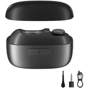 Electric Nail Clipper, 3-in-1 Automatic Fingernail Trimmer Polisher with LED Light, Clip Storage, 2-Speed, Rechargeable Nails Cutter Safe Easy Use for Seniors, Baby, Adult, Kids, Whole Family, Black