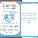 4 x Fathers Day Card for Dad to Be, Sweet Gift from the Bump, First Fathers Day Card Gift for Expecting Daddy, Pregnancy Announcement Keepsake from Unborn Baby