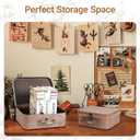 Paperboard Suitcases Set of 3 Decorative Storage Boxes With Lids,Keepsake Decor box,Photo Box,Card Box,Small Vintage Suitcases Home Decoration (Brown)