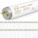 Circle (Case of 25 F32T8/SP850 Super White Linear Fluorescent 32-Watt T8 FO32 5000K Light Bulbs 48inches