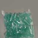 HAHIYO 60PCs 1.6X0.7Inch Transparent Green Plastic Floral Tubes Floral Water Tubes Flower Vials with Silicone Cap for Plants Fresh Flowers Arrangement Decoration Milkweed Cutting Florist Supplies