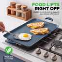 NutriChef Double Burner Griddle | Flat Top Griddle for Stove Top