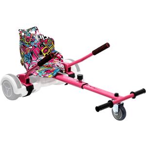 Sunshine Hoverboard Kart Seat Attachment Accessory for 6.5" 8" 10" Two Wheel Self Balancing Scooter (Pink&Pattern)