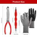 Electrical Disconnect Pliers Set with Automotive Electrical Terminal Connector Separator Removal Tool, Electrical Connector Removal Tool with Wear Gloves Connector Disconnect Tool for Cars Trucks SUVs