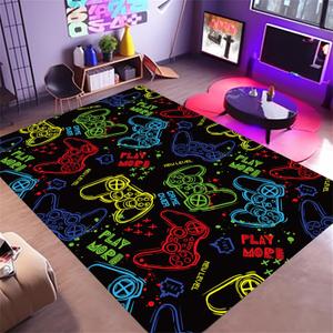 Gaming Rug for Game Room, 3'x5' Non Slip Cool Colorful Gamer Rugs,3D Printed Carpet for Living Room Bedroom Decor