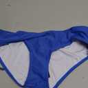 Womens Low Rise Bikini Bottoms - Side Tie Bathing Suit Swim Bottom Ruched Swimsuits Swimwear (Medium, Royal Blue)