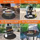 Round Fire Pit Mats for Under Fire Pit Compatible with Solo Stove, Accessories Compatible with Solo Stove , 3-Layer Fireproof Esay to Clean Grill Mats for Outdoor Grill to Protect the Deck, 39in (Black)