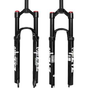 26/27.5/29 inch MTB Dual Air Suspension Fork, 1 1/8 Straight Tube, 120mm Travel, QR 9mm×100mm, Manual Lockout, Lightweight Front Fork for XC/AM Mountain Bike