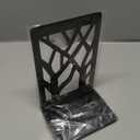 MaxGear Book Ends Tree Design Modern Bookends for Shelves, Non-Skid Bookend, Heavy Duty Metal Book Stopper for Books/CDs, Decorative Book Shelf for Home, 7 x 4.7 x 3.5”, Black (2 Pieces, Large)