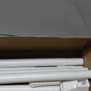 Tension Curtain Rod 41-185 In (4-15ft), Extra Long Tension Rod No Drilling For Patio Windows, White Shower Curtain Rod For Room Divider,One-Click Telescopic Rod, Outdoor Curtain Rods Never Rust