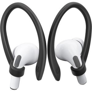 2 Pairs AirPods Ear Hooks for AirPods Pro 2, AirPods Pro, AirPods 4, 3, 2 & 1, Upgraded Anti Slip Sports Clip Hooks for AirPods 1, 2, 3, 4,Pro and Pro 2  Black