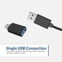Cyber Acoustics USB Speaker Bar (CA-2890) Stereo USB Powered Speaker, Easily Clamps to Monitor, Convenient Controls