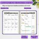 Planner 2026,Monthly and Weekly Agenda Calendar Planner,Jan 2026 to Dec 2026,A5 (6.3" x 8.5"),Hardcover Spiral Daily Planning Book with Tabs,for Office Home School Women & Men,Purple