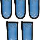 Blue Diamond Hot Handle Holder, Pot Pan Handle Covers, Shiny Modern Art Droplet Texture Cast Iron Skillet Handle Covers, Heat Protecting Pan Handle Sleeves Mitt for Kitchen Cookware, 5PCS