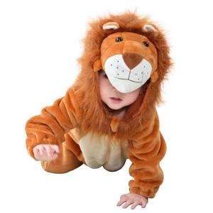 Baby Lion Costumes With Mane, Unisex Toddler Outfit Halloween Dress Up Romper 2-3Y