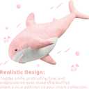 MorisMos Giant Shark Stuffed Animal Plush, Large Stuffed Shark Toy, Soft Shark Pillow for Kids Boys Girls Birthday Christmas, 32inch, Pink