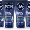 NIVEA MEN Maximum Hydration Face Lotion, Face Lotion with Broad Spectrum SPF 15 Sunscreen for Men, 4 Pack of 2.5 Fl Oz Tubes