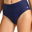 BALEAF Women's Modest Bikini Bottom High Waisted Swim Bottoms Full Coverage Bathing Suit Bottom for Women Navy Blue S