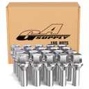 GAsupply 12X1.5 30mm Shank Lug Bolts Fit for BMW 128i 135i 318i 320i 325i 328i 335i M3 525i 528i 530i 535i M5 Z3 Z4 E36 E46 E60 E90 E92 E93, 20pcs Wheel Studs, 17mm Hex, Cone Seat, Not OEM Length (Silver)