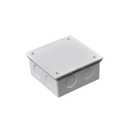 Co. 4" x 4" x 3" PVC Plastic Junction Conduit Box with Pre Molded 3/4" & 1/2" Conduit Holes, Easy to knock out covers, Metal screws