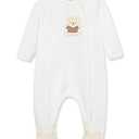 Little Me Clothes for Baby Gender Neutral 100% Cotton Scratch-Free Tag Footed One-Piece Romper Sleeper, Little Bear, Preemie Newborn
