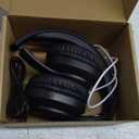 X5 Rechargeable & Portable FM Radio Headphones with Best Reception,LED Display,Soft Ear Muffs, FM Headset Radio Receiver for Meeting, Works, Hiking, Jogging (Black)