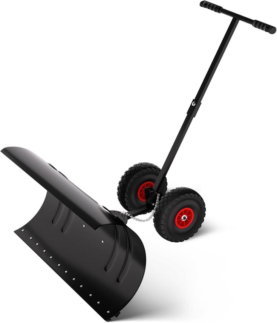 Snow Shovel with Wheels, 61.81 x 36.22 x 22.05 inches