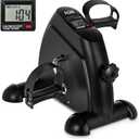 Mini Exercise Bike, AGM Under Desk Bike Pedal Exerciser Foot Cycle Arm & Leg Pedal Exerciser with LCD Screen Displays