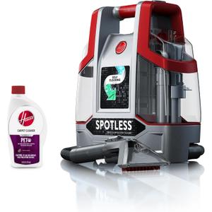 Hoover Spotless Portable Carpet + Upholstery Spot Cleaner Machine, Lightweight Shampooer Machine, Pet Stain Remover, Car and Auto Detailer, Pair with Hoover Carpet Cleaner Solution