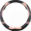 Carbon Fiber Leather Car Steering Wheel Cover Compatible with Lexus 250 RX350 Is350 GX460 Is300 ES350 RC LS NX CT200h(PIN K)