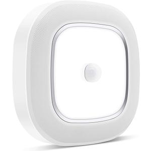 WhitePoplar Motion Sensor Ceiling Light Battery Operated, Wireless Motion Activated LED Light 300LM White Indoor Lights for Closet Cordless Stair Hallway Bedroom Pantry Shed Shower Light, 1 Pack