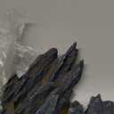 Saim Extra Large Aquarium Decor, Massive Artificial Mountain Rock Landscape, 2 Pack Jagged Canyon Rock Formation Mountain Hill View Stone Ornament Set for Betta Cichlids Hideaway Hideout