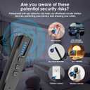 GPS-Detector Hidden-Camera Spy-Camera Detector - 2025 Upgrade Hidden Camera & Bug Detector, Anti-Surveillance Spy Camera & GPS Finder, Portable & Rechargeable for Home, Office, Hotel SecurityBlack